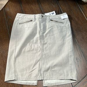 Gap Light Gray Denim Skirt 2 NWT